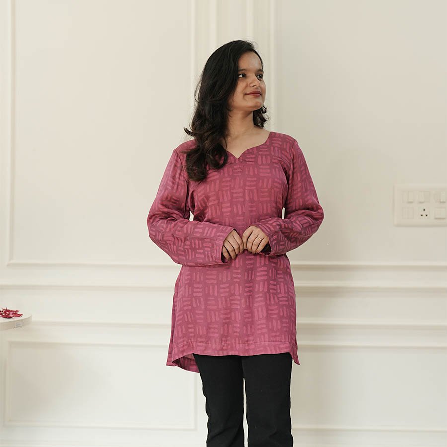 Pink Ayra Modal Kurta