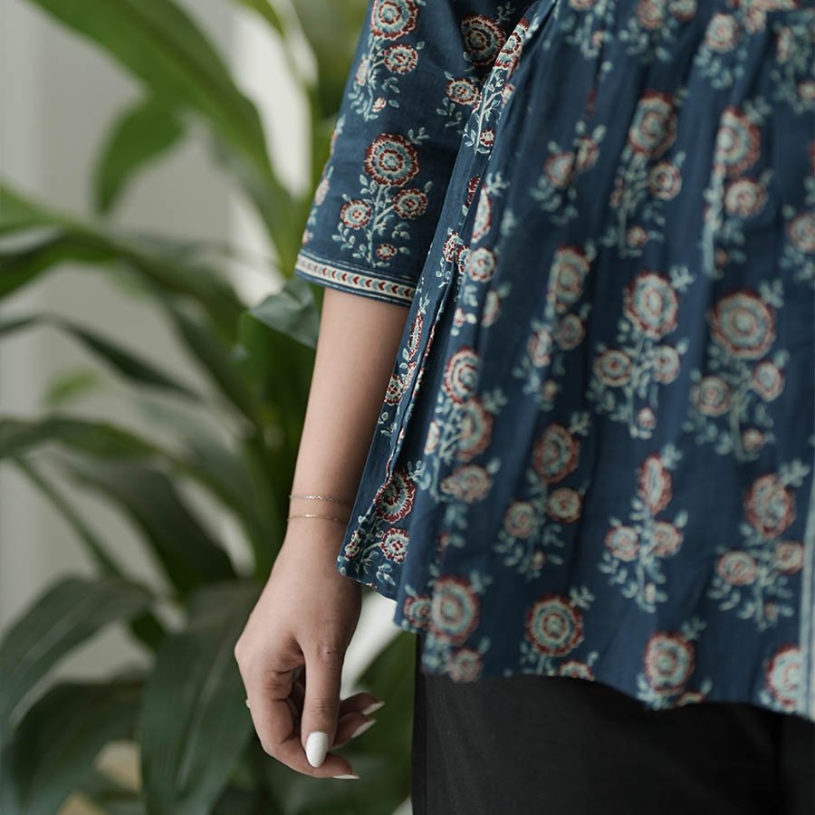 Blue Bloom Peplum Top 2 Blue Bloom Peplum Top 2