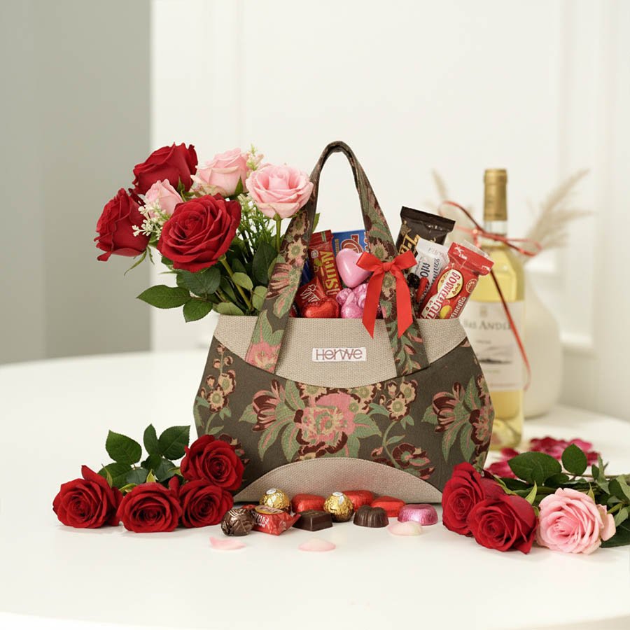 Grey Bloom Tote